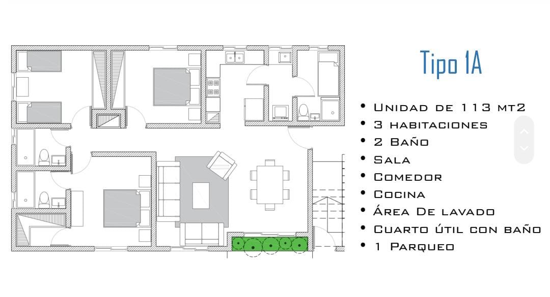 apartamentos - NUEVO PROYECTO, COST VED. 2H desde US$ 112,500 
 aptos 3H desde US$ 140,000  5