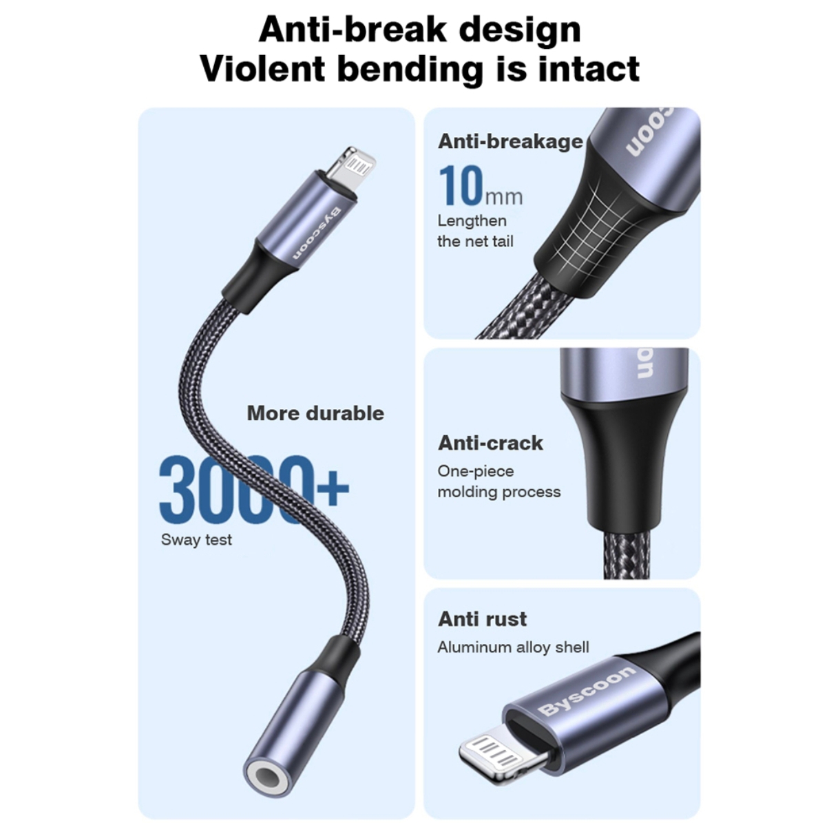 accesorios para electronica - Adaptador auxiliar de audio para iPhone y iPad
 8