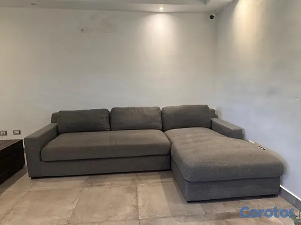 muebles y colchones - MUEBLE TIPO L GRIS SUPER CÓMODO  2