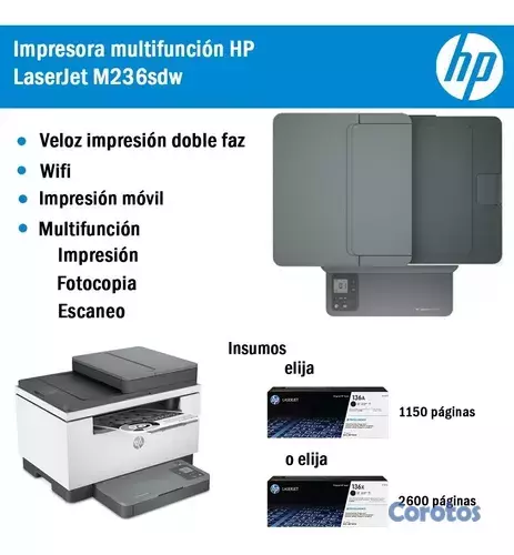 impresoras y scanners - MULTIFUNCION LASE BLANCO/NEGRO WI-FI