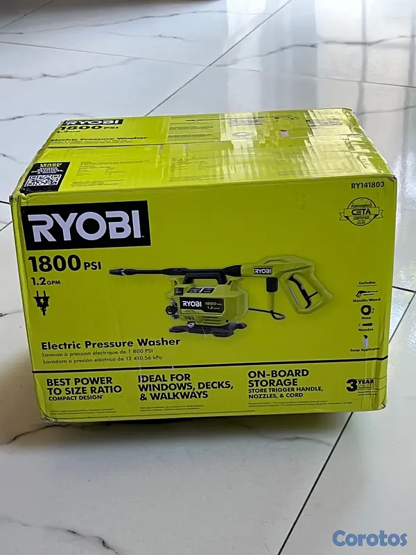 otros electronicos - Ryobi 1800 Psi 1 2 Gpm Cold Water Corded Electric  3