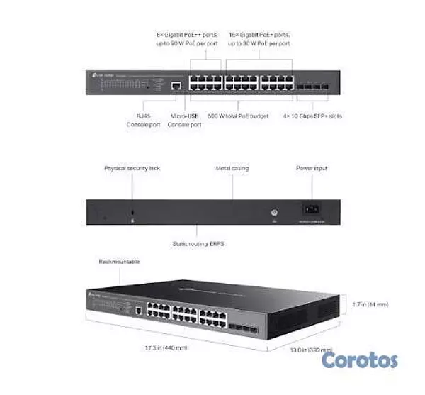 computadoras y laptops - SWITCH 24 PUERTOS TP-LINK OMADA 24-PORT GIGABIT AN 2