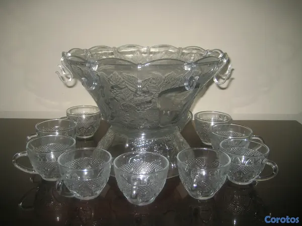 cocina - PONCHERAS PARA COCTELES Y PONCHES CON SUS TAZAS 3
