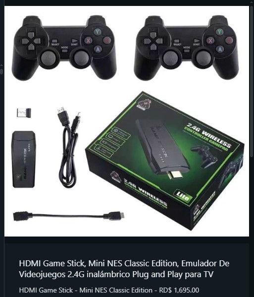 accesorios para electronica - HDMI Game Stick Más de 10,000 Juegos Preinstalados 3