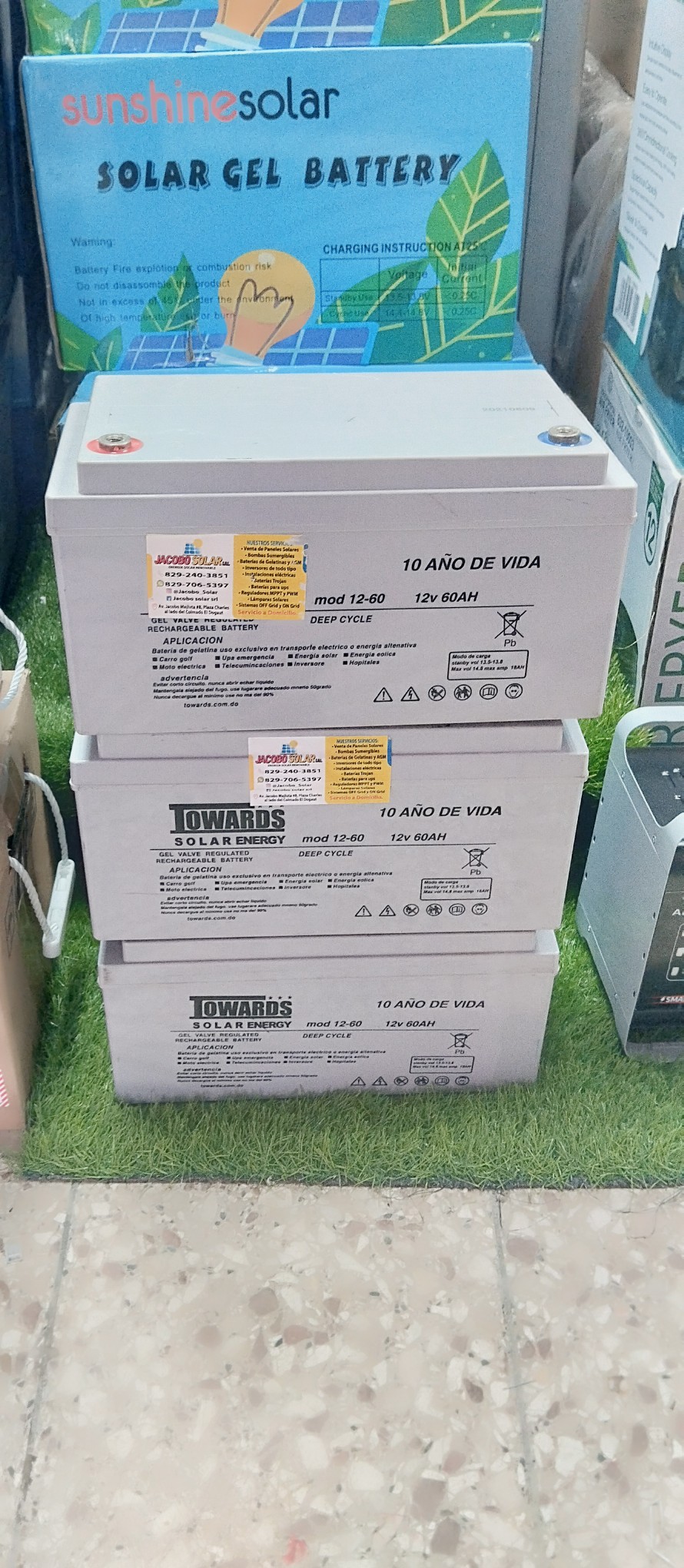 plantas e inversores - baterías de gelatina de 12v y 60am 0