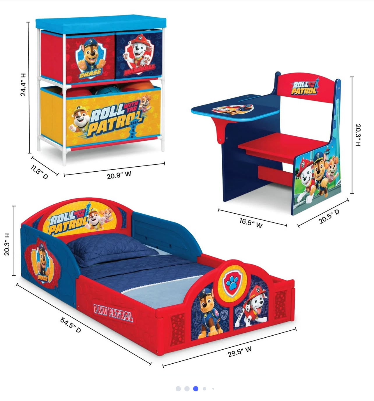 muebles -  Set de cama para niños y niñas incluye cama + colchón + gavetero + silla Nuevo 12