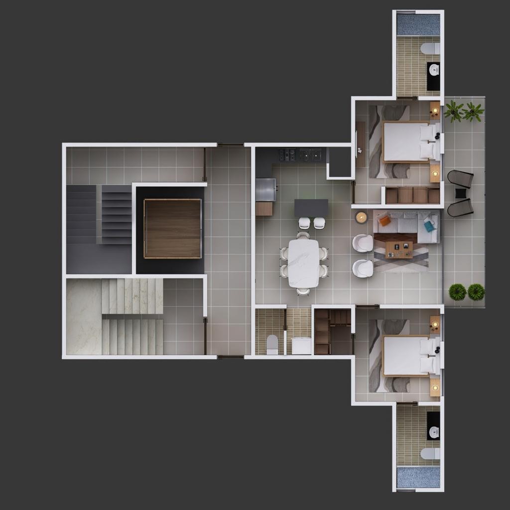 apartamentos - Apartamento en venta en Jardines del Sur, Santiago.  5