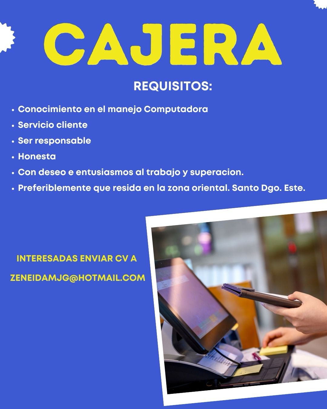 empleos disponibles - Cajera