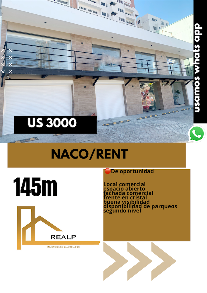 oficinas y locales comerciales - Local comercial en Naco 