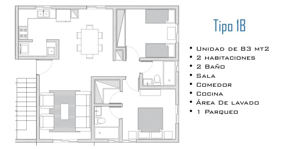 apartamentos - NUEVO PROYECTO, COST VED. 2H desde US$ 112,500 
 aptos 3H desde US$ 140,000  6