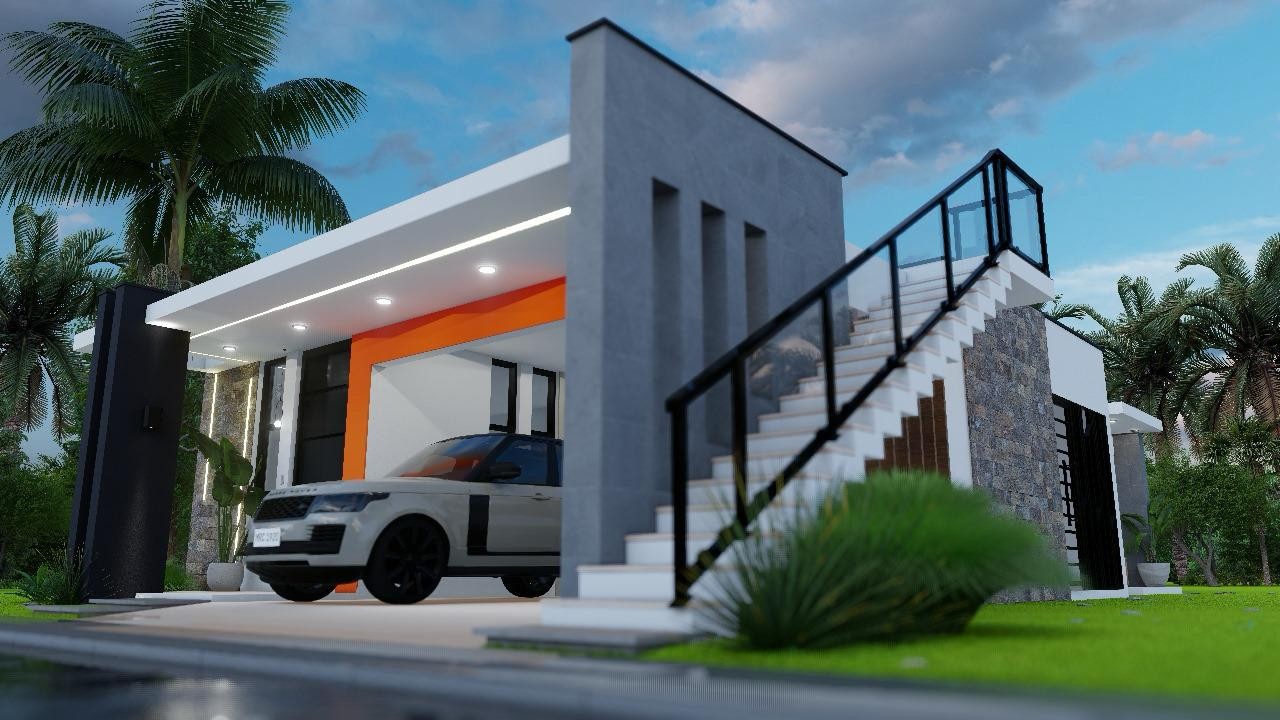 casas - CASA MODERNA EN PRE-CONSTRUCCION