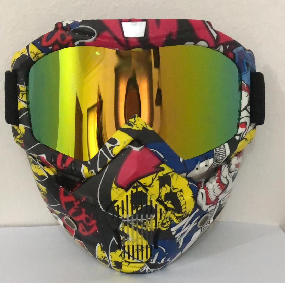 bicicletas y accesorios - Mascara Protección Moto Motocross Bicicleta Bici Lentes Buggies Careta Casco 6