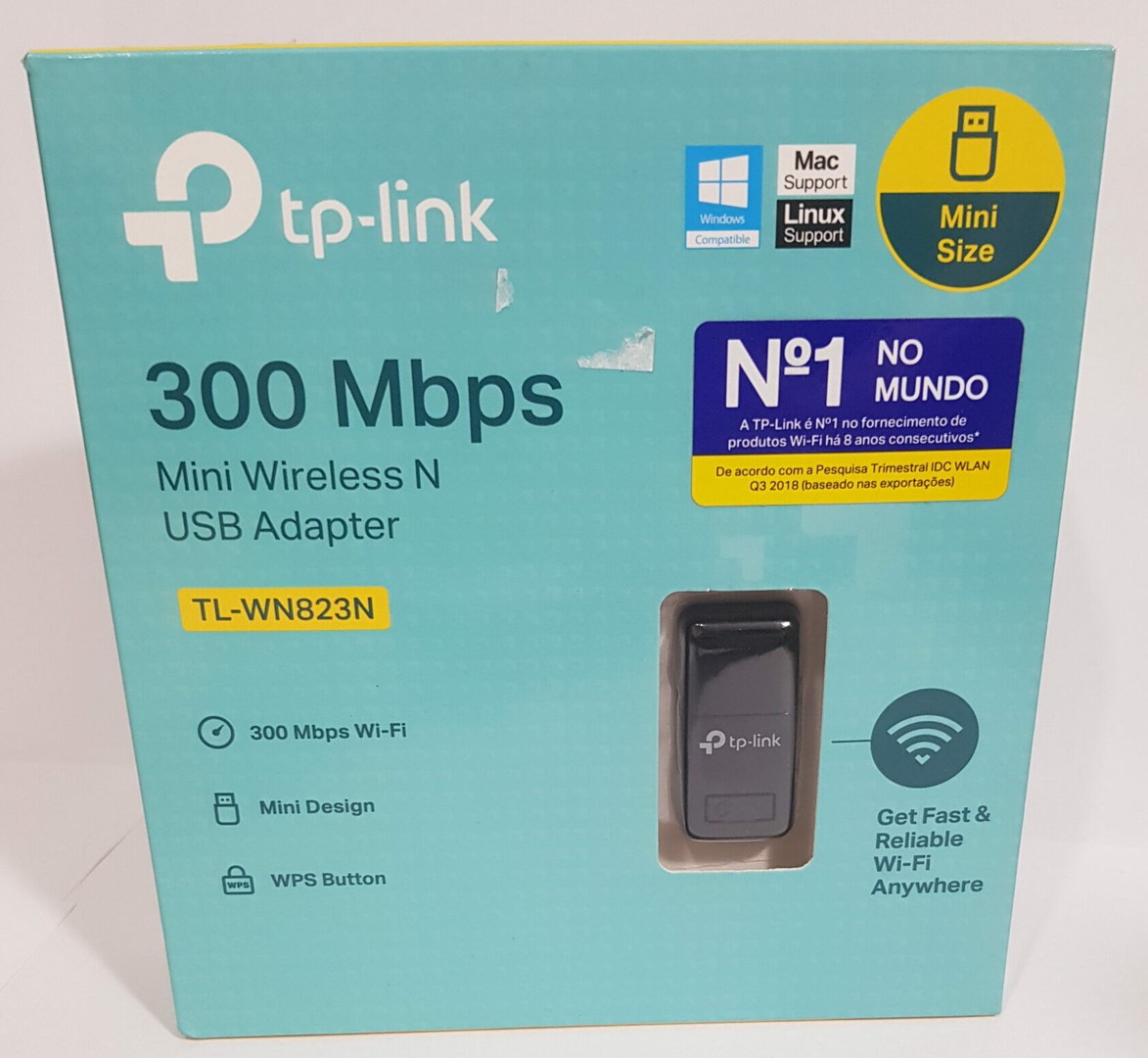 computadoras y laptops - ADAPTADOR DE RED USB WIFI TP-LINK TL-WN823N, 2.4GHZ/300MBPS, 802.11B/G/N, WPS.