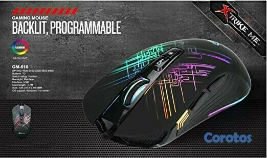 computadoras y laptops - MOUSE USB OPTICO GAMING 6400DPI  XTRIKE ME
GM510 1