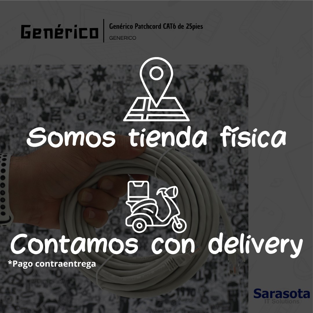 accesorios para electronica - Patch Cord RJ45 CAT6 de 25 pies (Somos Sarasota) 3