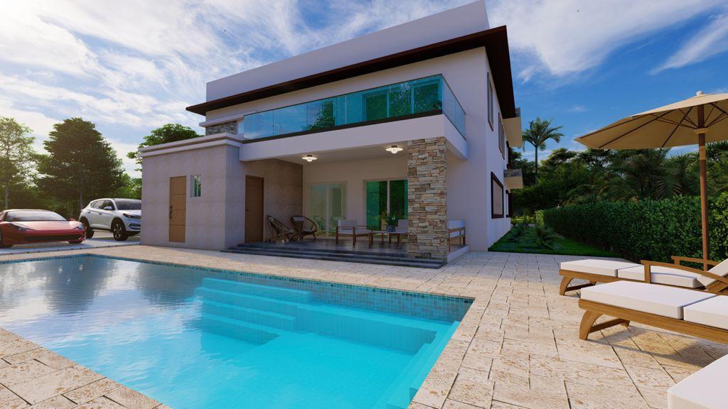 casas vacacionales y villas - VILLA GIGANTE CON PISCINA EN RESIDENCIAL CABARETE 5