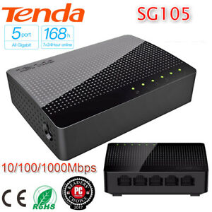 computadoras y laptops - SWITCH 5 PUERTOS TENDA SG105,  10/100/1000  0