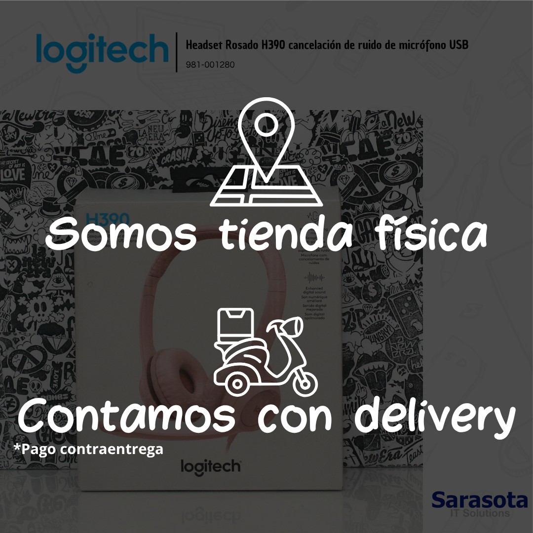 camaras y audio - Logitech Headset Rosado H390 cancelación de ruido  4