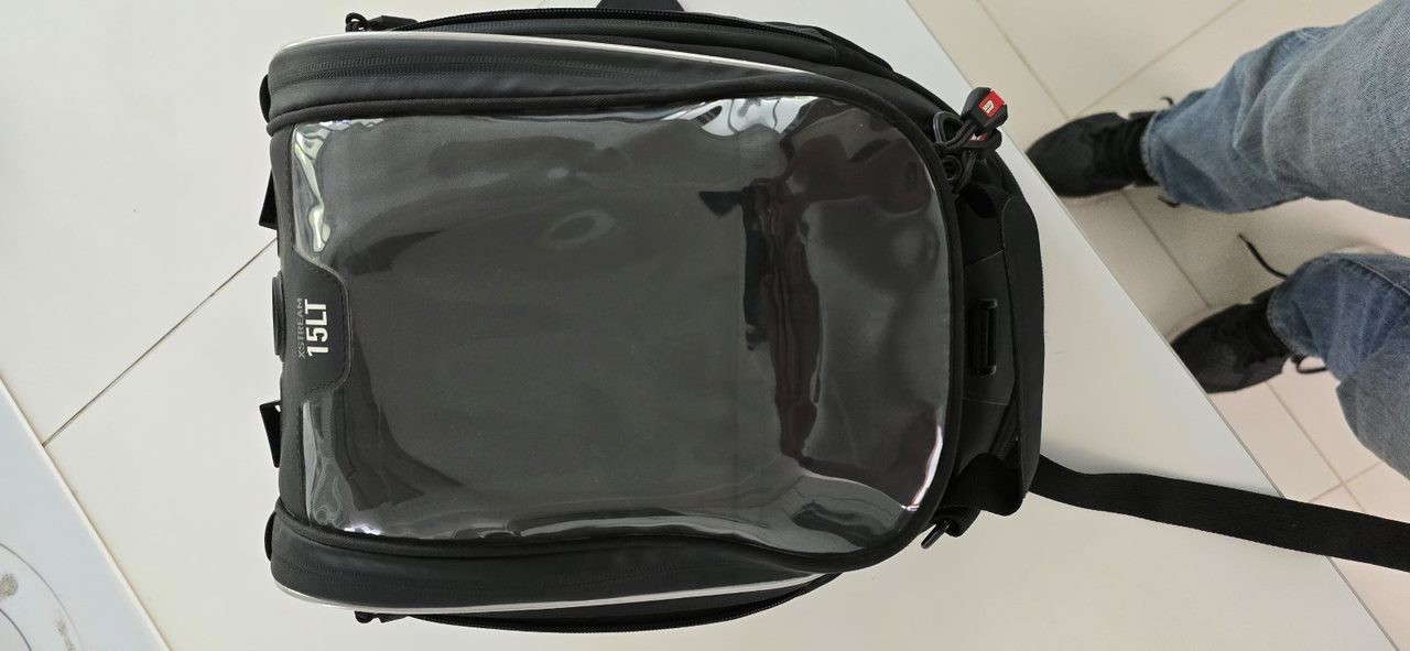 bicicletas y accesorios - Tankbag (bolsa de moto) GIVI 15 litros, sin uso  1