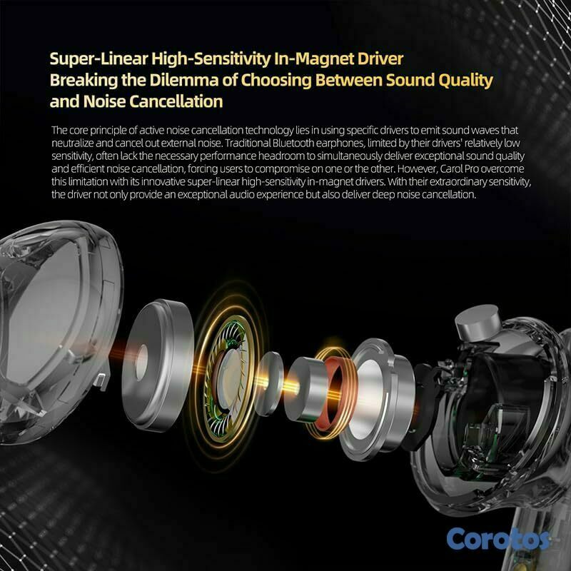 camaras y audio - KZ Carol Pro TWS Earbuds Bluetooth 5.4, LDAC, ANC 4