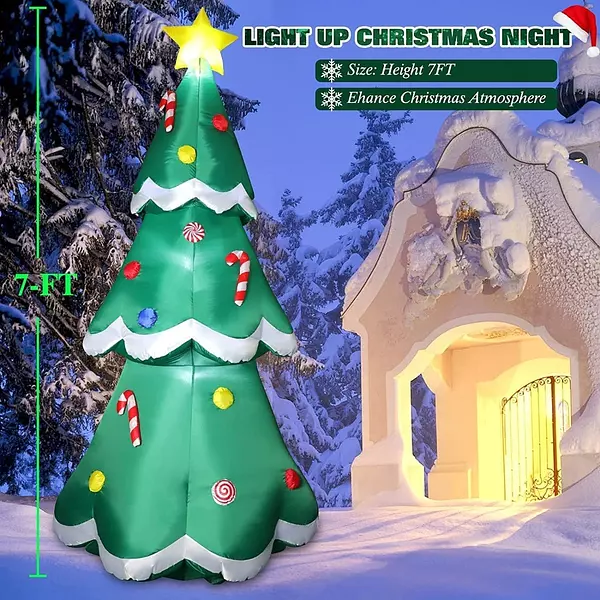Salud y Equipamiento Médico - Inflable Arbol De Navidad De 7 Pies Luces Led Funfanso. 4