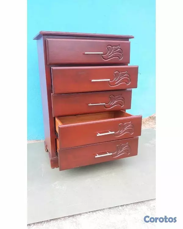 muebles y colchones - Biuro en color caoba  3