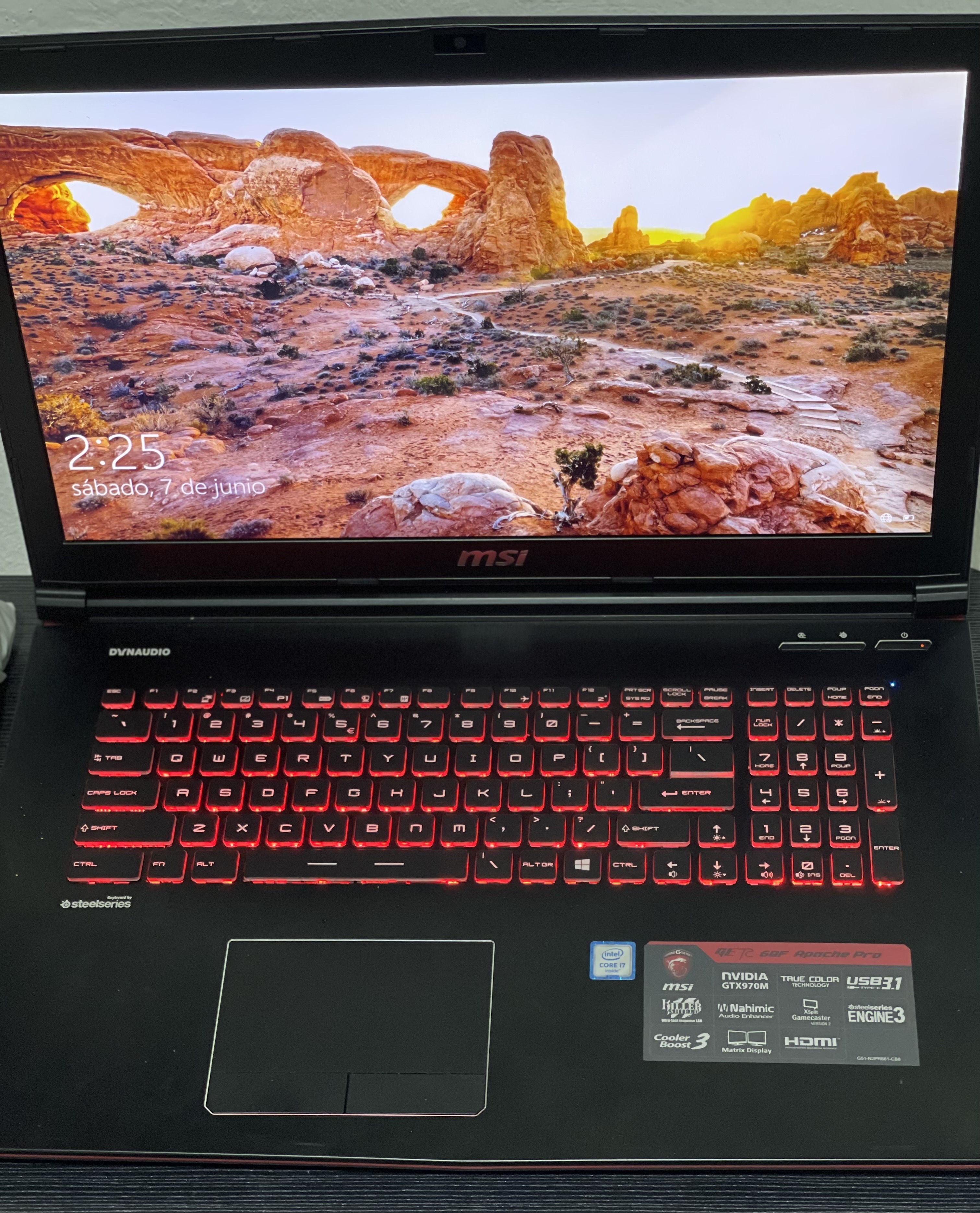 computadoras y laptops - MSI GE72 60F Apache pro (Leer descripcion). 7