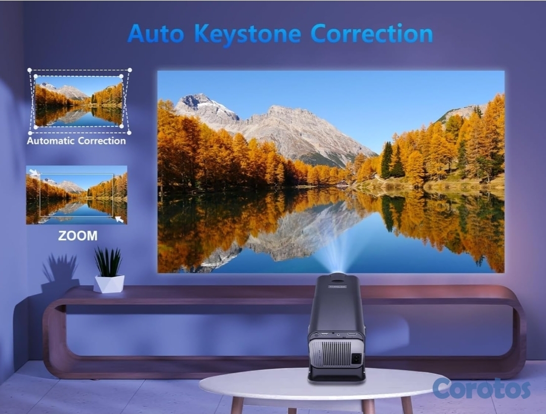 camaras y audio - Proyector Inteligente 4K con Android TV, WiFi 6 y Bluetooth, tu cine en casa.✨️ 10