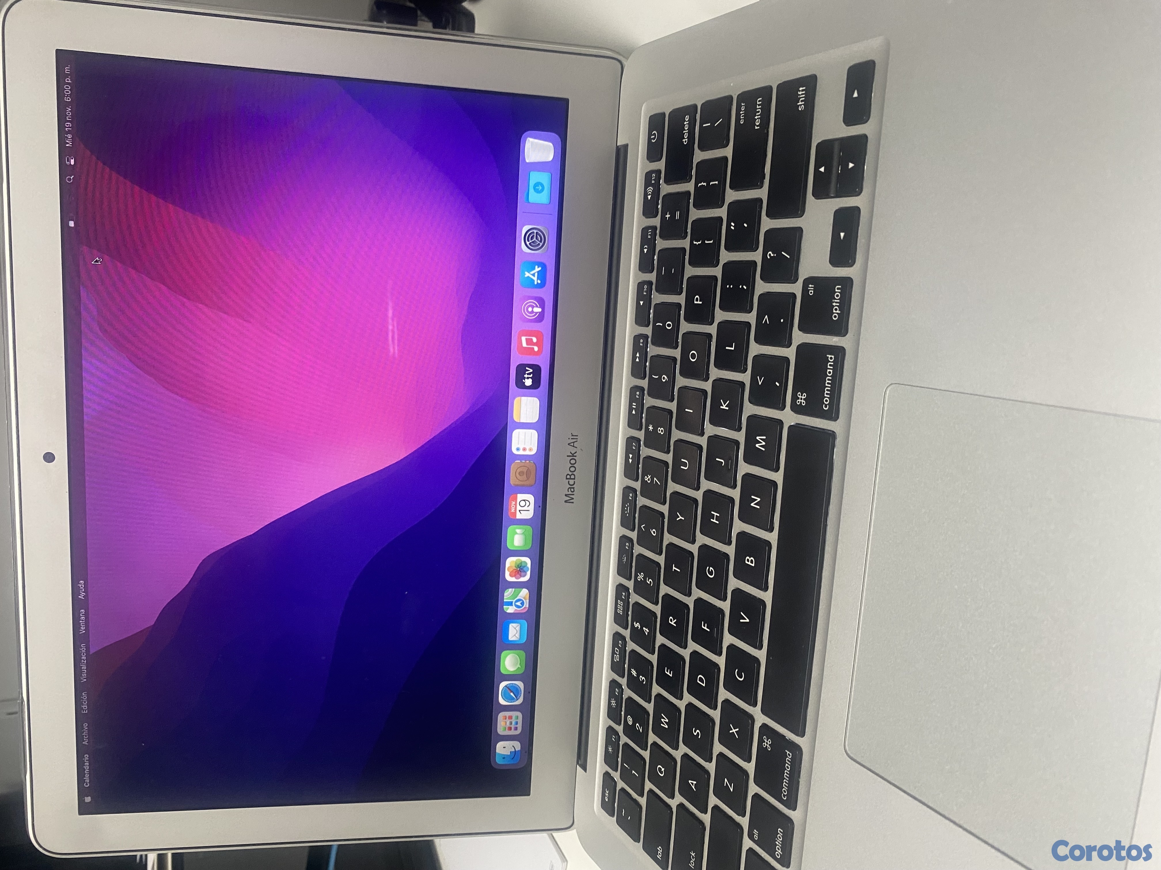 computadoras y laptops - vendo laptop MacBook Air 13 pulgadas 2017, memoria 8gb 1600 mhz DDR3 1