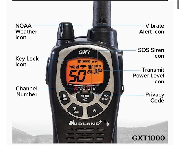 otros electronicos - Radio comunicación Midland GXTPRO. 36 Millas. 4