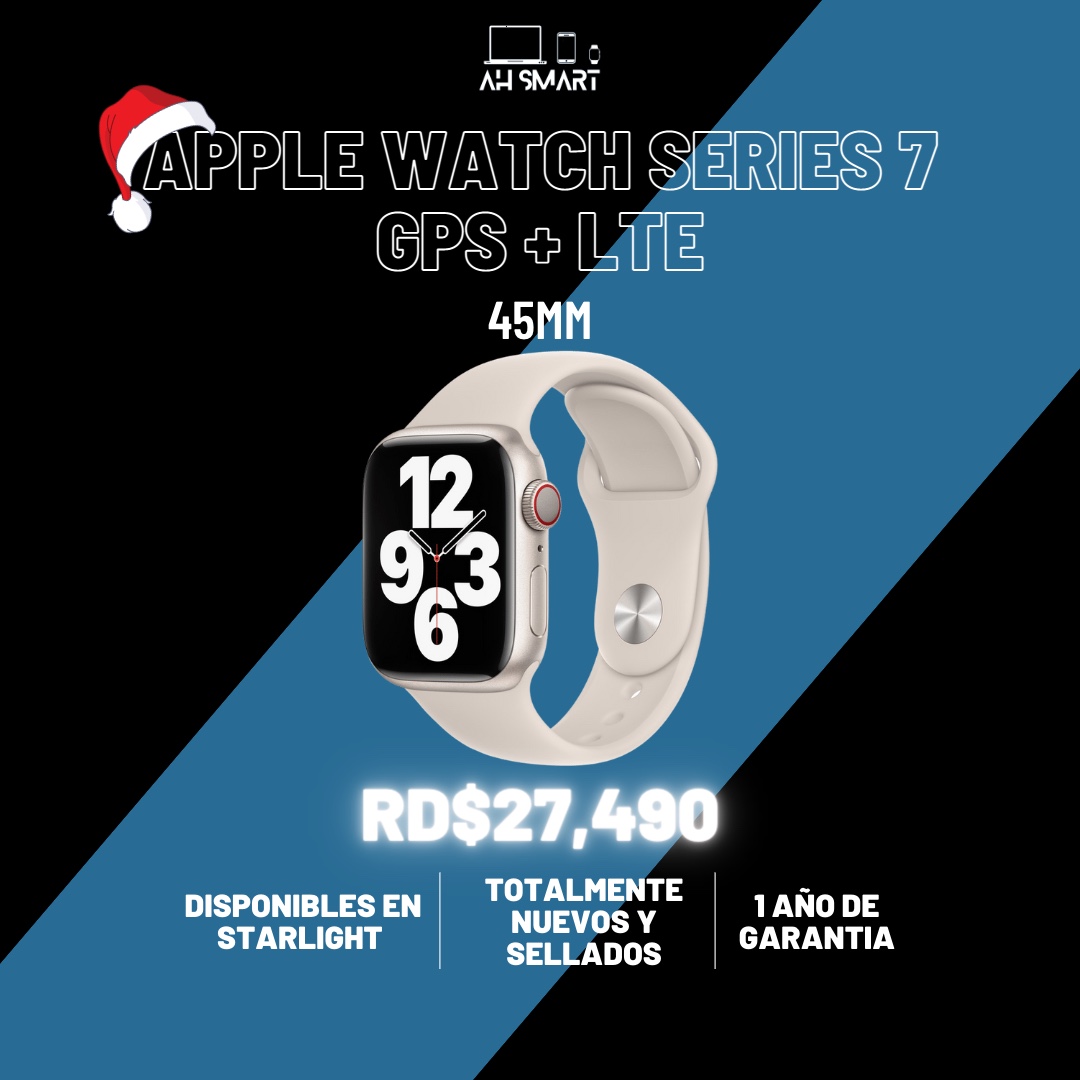 accesorios para electronica - Apple Watch Series 7 45MM GPS + LTE Clean Sellados Nuevos (Macbook, IPad)