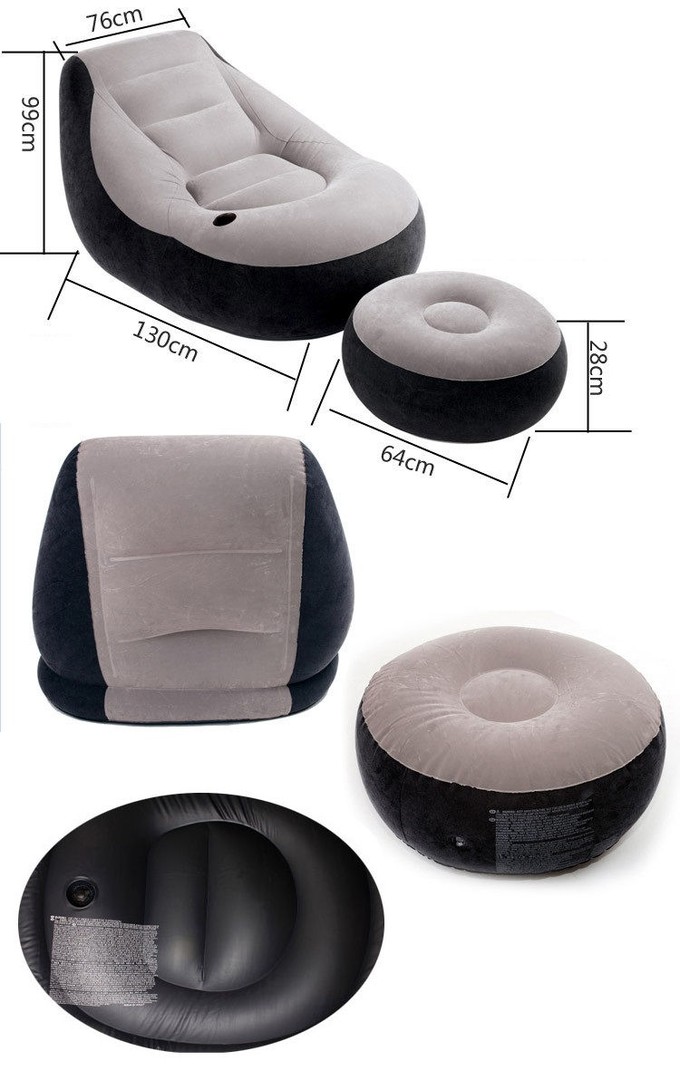 muebles y colchones - Sillon + reposapiés inflable INTEX  2