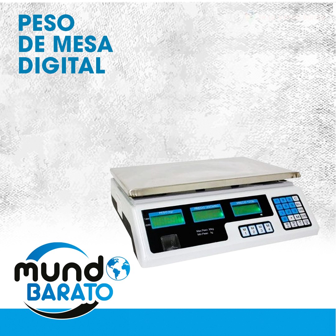 electrodomesticos - Peso Balanza Digital De Mesa, Peso Hasta 40kg O 88lbs Ideal Colmado