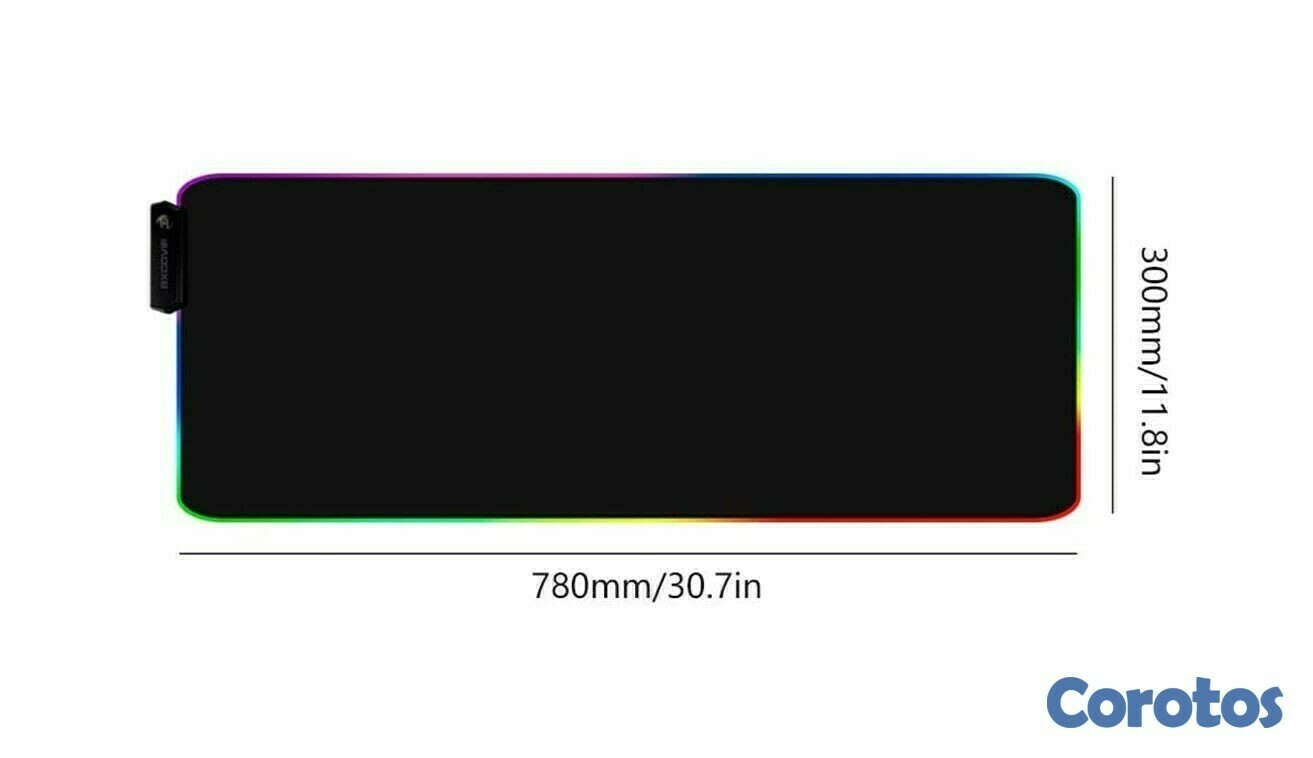 accesorios para electronica - Mousepad Gaming RGB de escritorio para Teclado y Ratón, Goma Impermeable con Bas 6