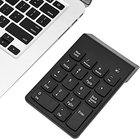 accesorios para electronica - Teclado numérico Bluetooth usb o inalámbrico delgado de 18 teclas, laptop/pc