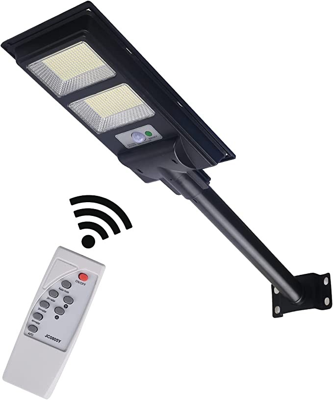 herramientas, jardines y exterior - Luz solar de 200 W con sensor de movimiento IP65 exteriores con panel 1