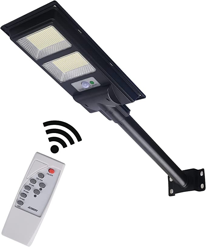 herramientas, jardines y exterior - Luz solar de 200 W con sensor de movimiento IP65 exteriores con panel 2