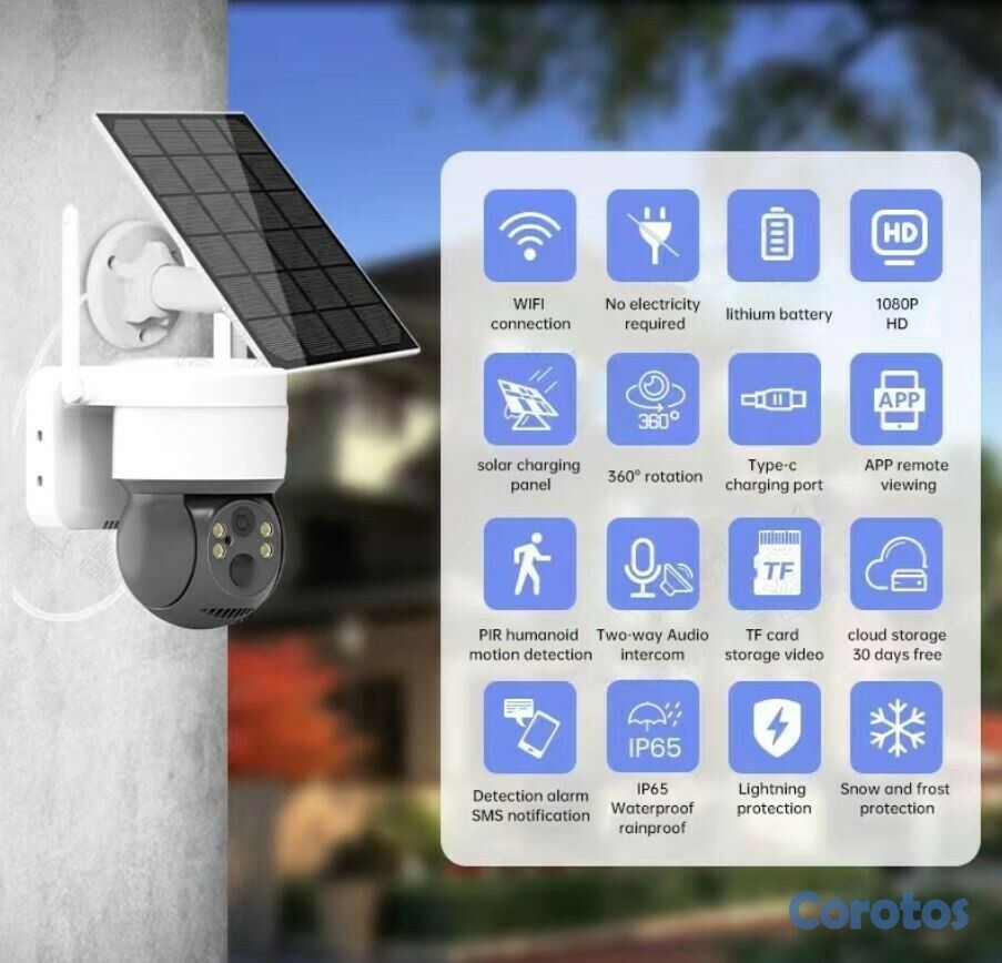 camaras y audio - Camara Wifi de Exterior Solar JE-425XM 9