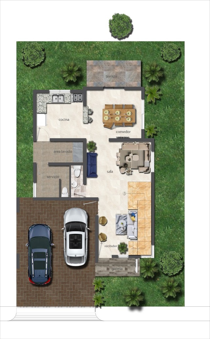 casas - Casas de dos niveles con patio, (Sanaty II) 4