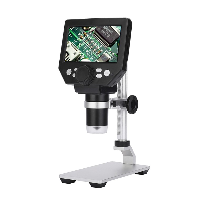 Microscopio USB digital con pantalla 4.3 pulgadas 1000X soporte ajustable 6