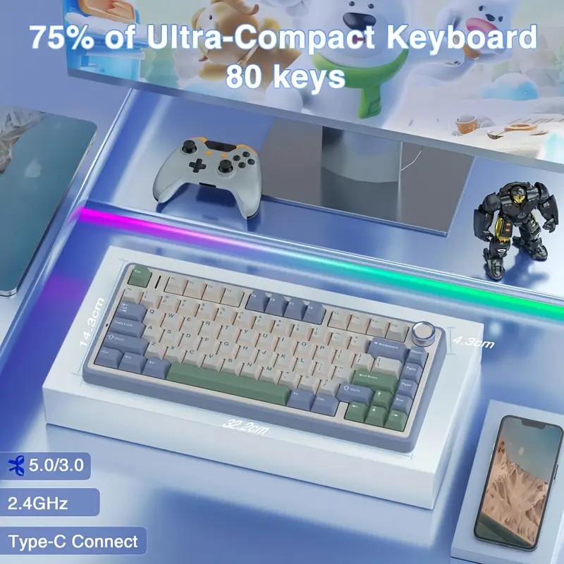 accesorios para electronica - Vendo teclado mecánico sonido creamy 9
