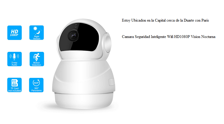 camaras y audio - Camara Seguridad Inteligente Wifi HD1080P Vision Nocturna