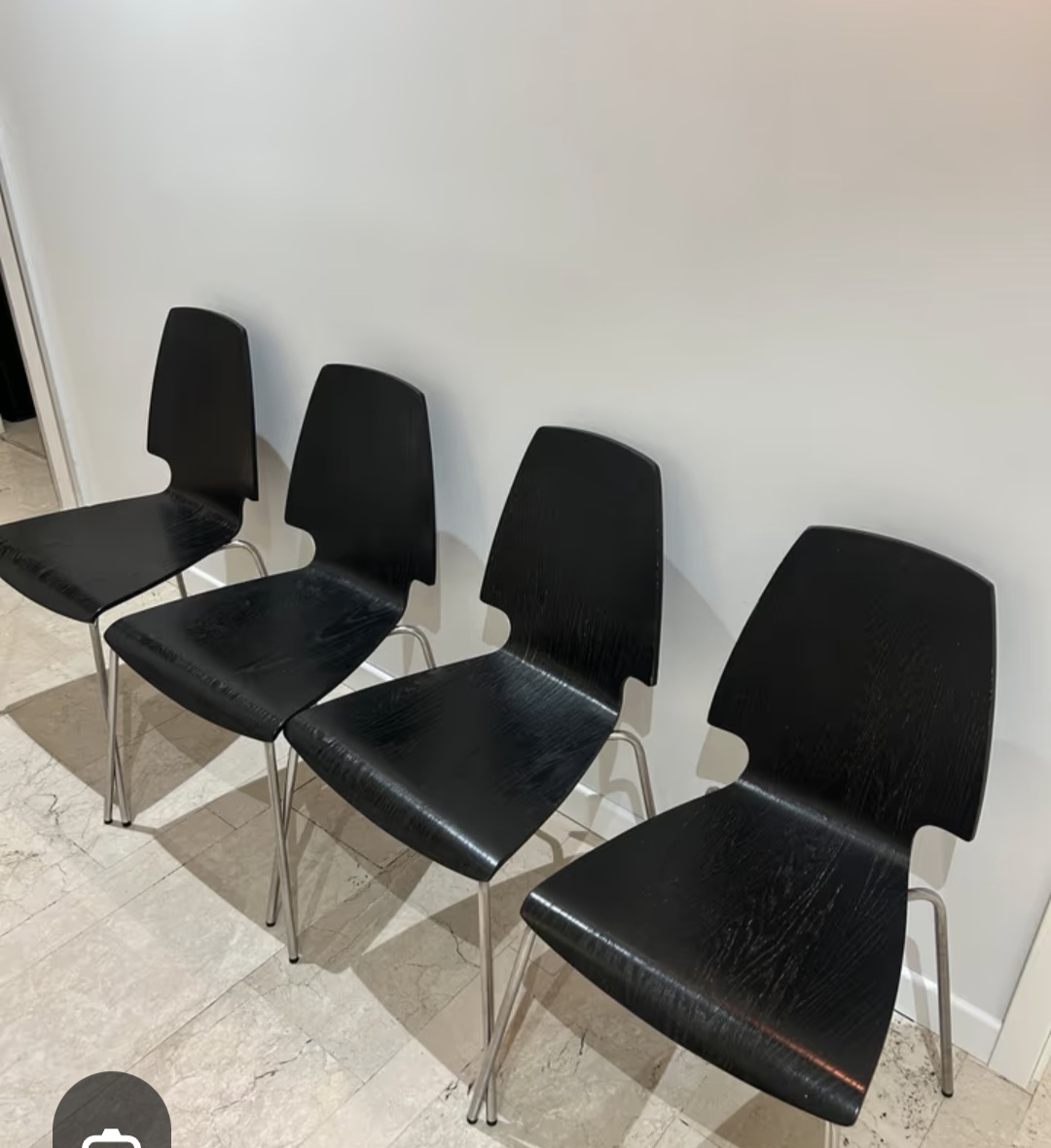 decoración y accesorios - Comedor de ikea  4 sillas  estructura de metal  1