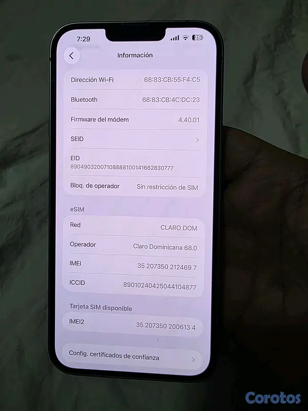 celulares y tabletas - iphone 14 plus 128gb e-sim factory 8