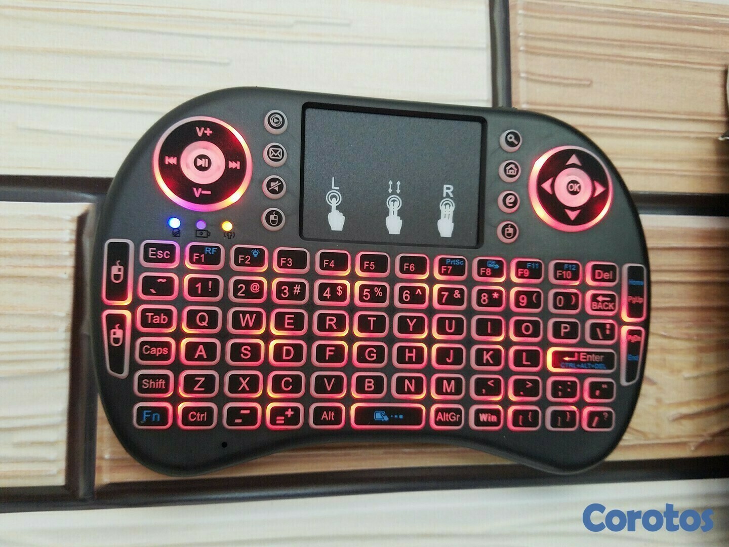 tv - Mini teclado con luz para Smart TV, TV Box, PC o Laptop 5