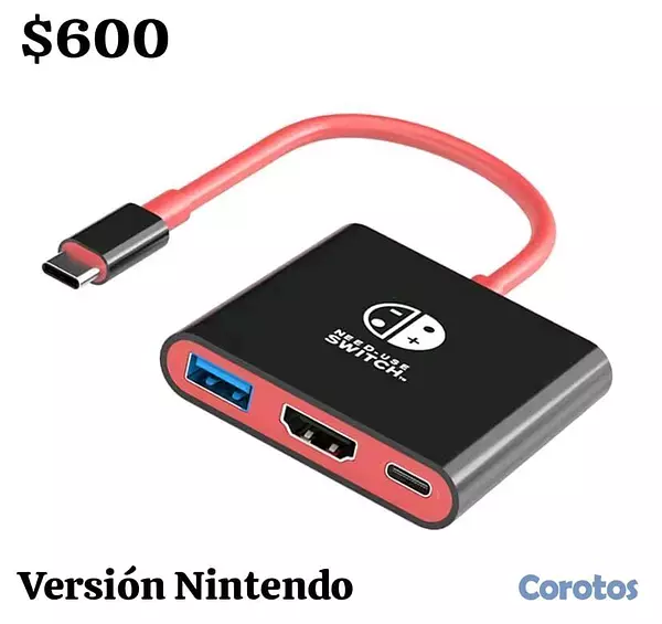 otros electronicos - Adaptador tipo c a hdmi versiones para nintendos switch  8