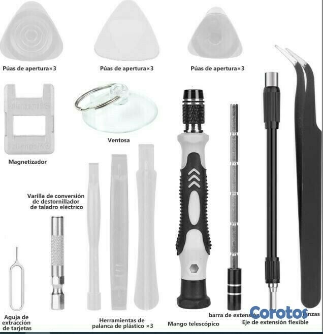 herramientas, jardines y exterior - Kit juego de destornilladores de precision 115 en 1 bisutime 5