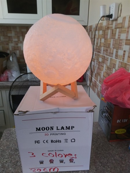 accesorios para electronica - lámpara luna de 20 cm