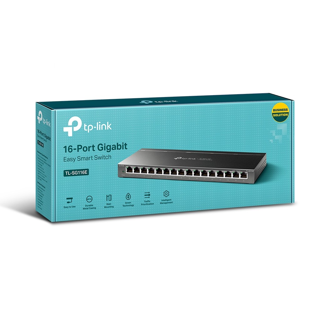 otros electronicos - Switch TP-Link 16-Puertos Gigabit Administrable