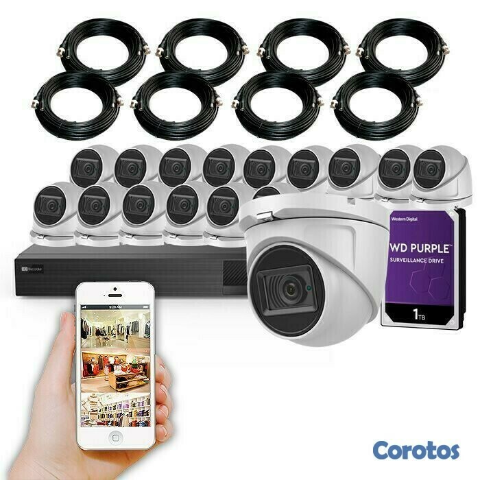 camaras y audio - KIT de 16 Cámaras de seguridad + DVR + Cables + Mouse CCTV
 3